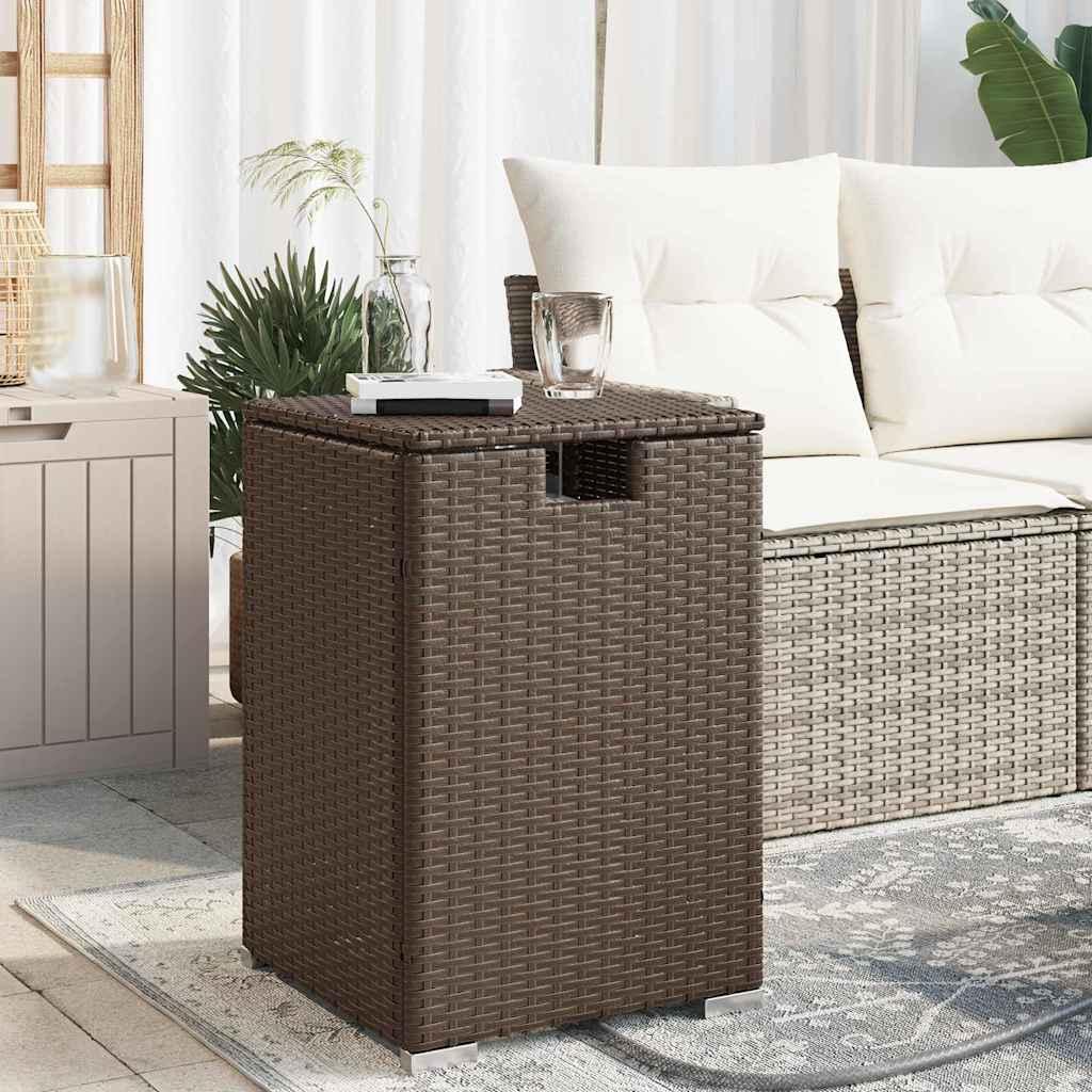 Gasflaskeskjuler 40x40x60 cm polyrattan brun