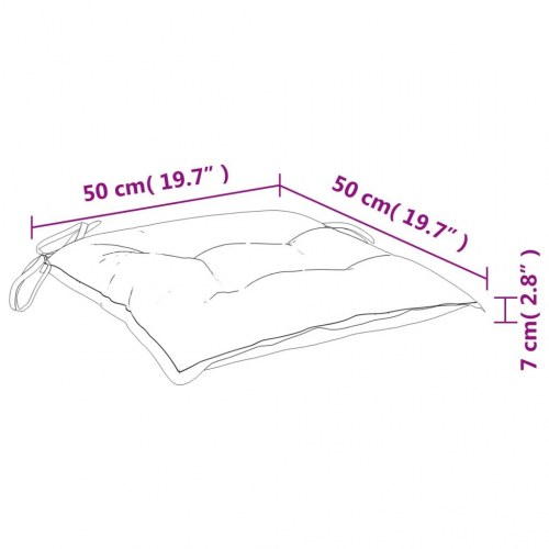 Stolehynder 4 stk. - 50×50×7 cm i oxfordstof, sort tern