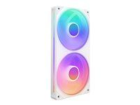 NZXT F Series F240 RGB Core - enkeltramme-blæser 120 mm, hvid billede