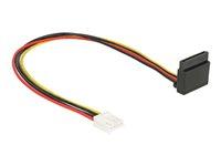 DeLOCK 85510 strømforsyningsadapter - Floppy 4‑pin hun til SATA 15‑pin hun, 30 cm - sort/rød/gul billede