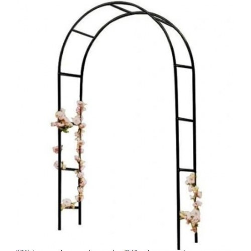 Havebue/pergola i metal – 240 × 140 cm, sort
