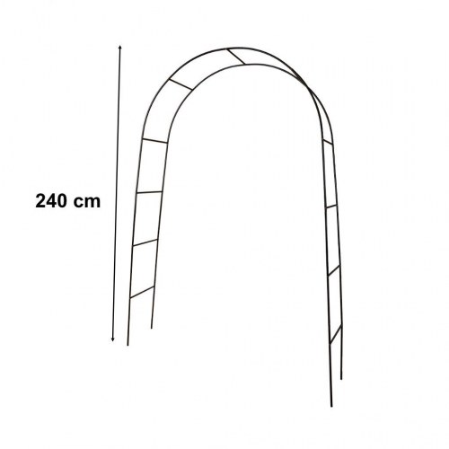 Havebue/pergola i metal – 240 × 140 cm, sort