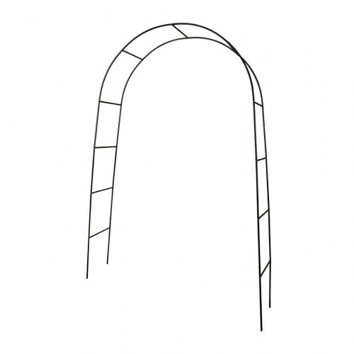 Havebue/pergola i metal – 240 × 140 cm, sort