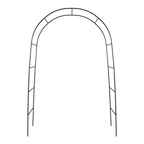 Havebue/pergola i metal – 240 × 140 cm, sort