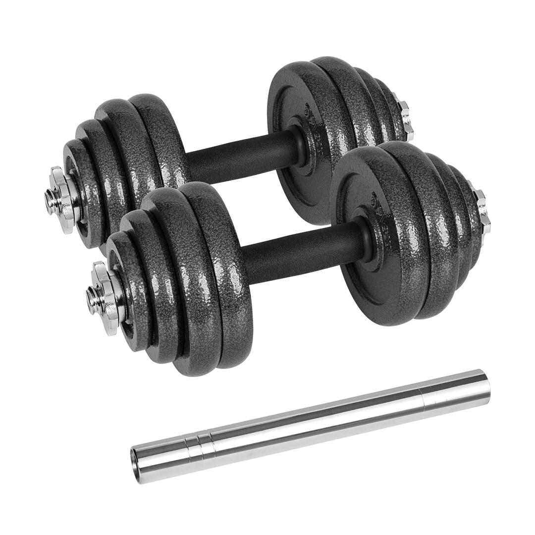 REBEL ACTIVE reguliuojamo svorio hanteliai dėkle, 30 kg, su štanga