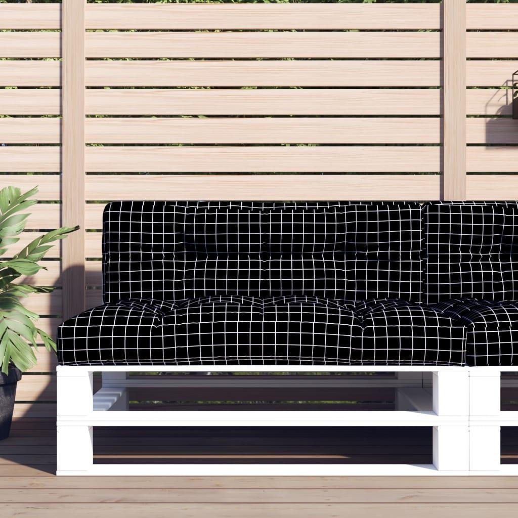 Pallehynde Stof Stribet - Sortternet mønster / 120 x 40 x 12 cm