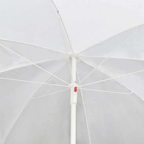 Haveseng i polyrattan med parasol - brun
