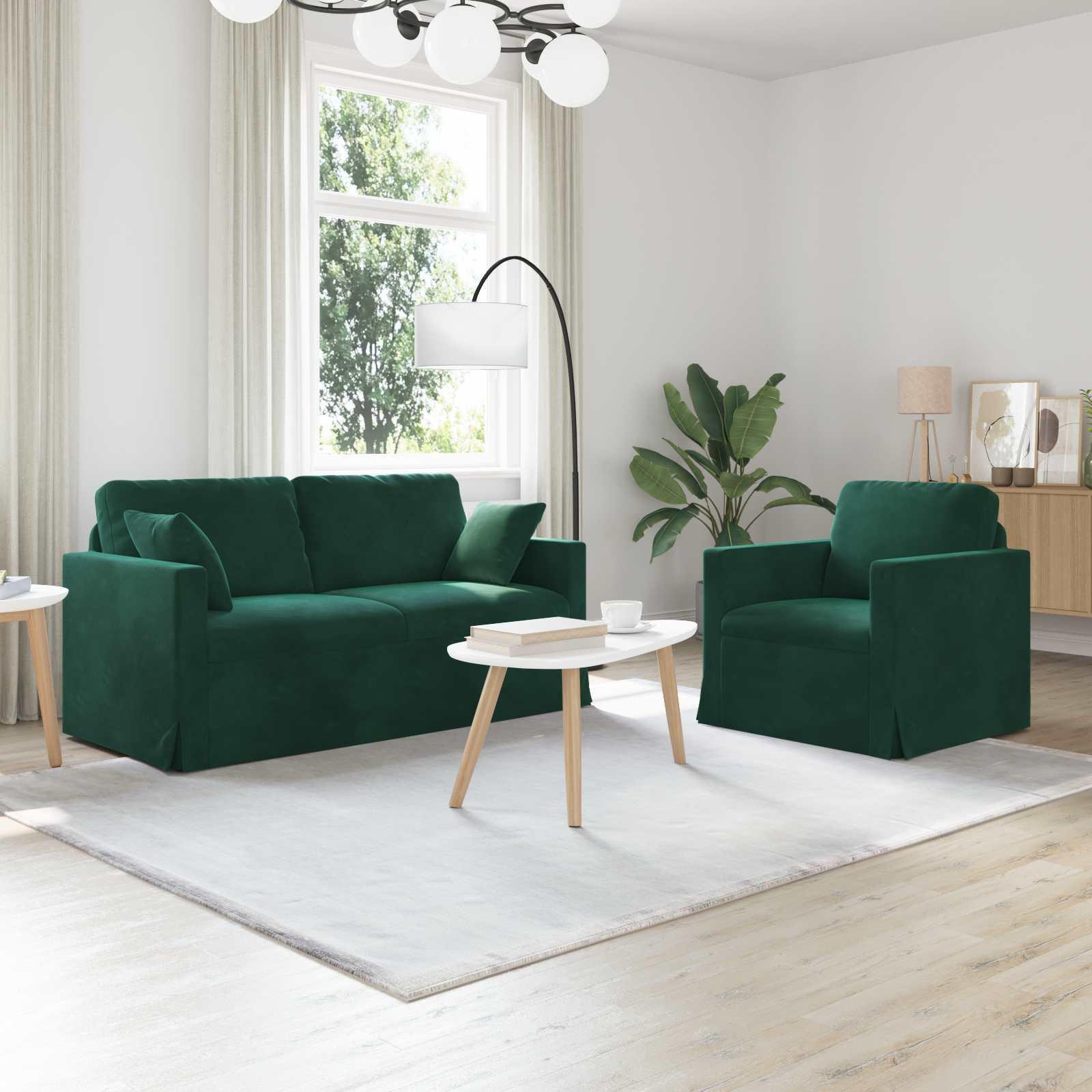 Sofa 2 stk Mørkegrøn