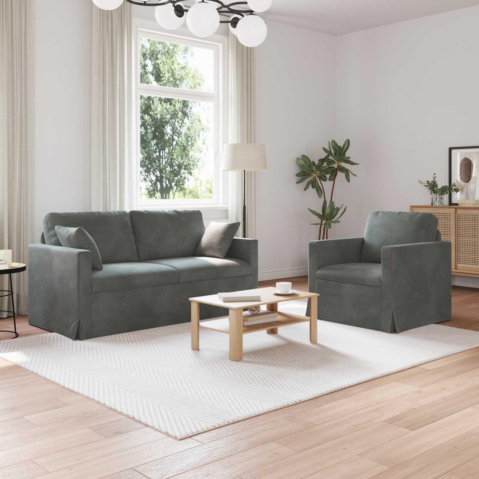 Sofa 2 stk Mørkegrå