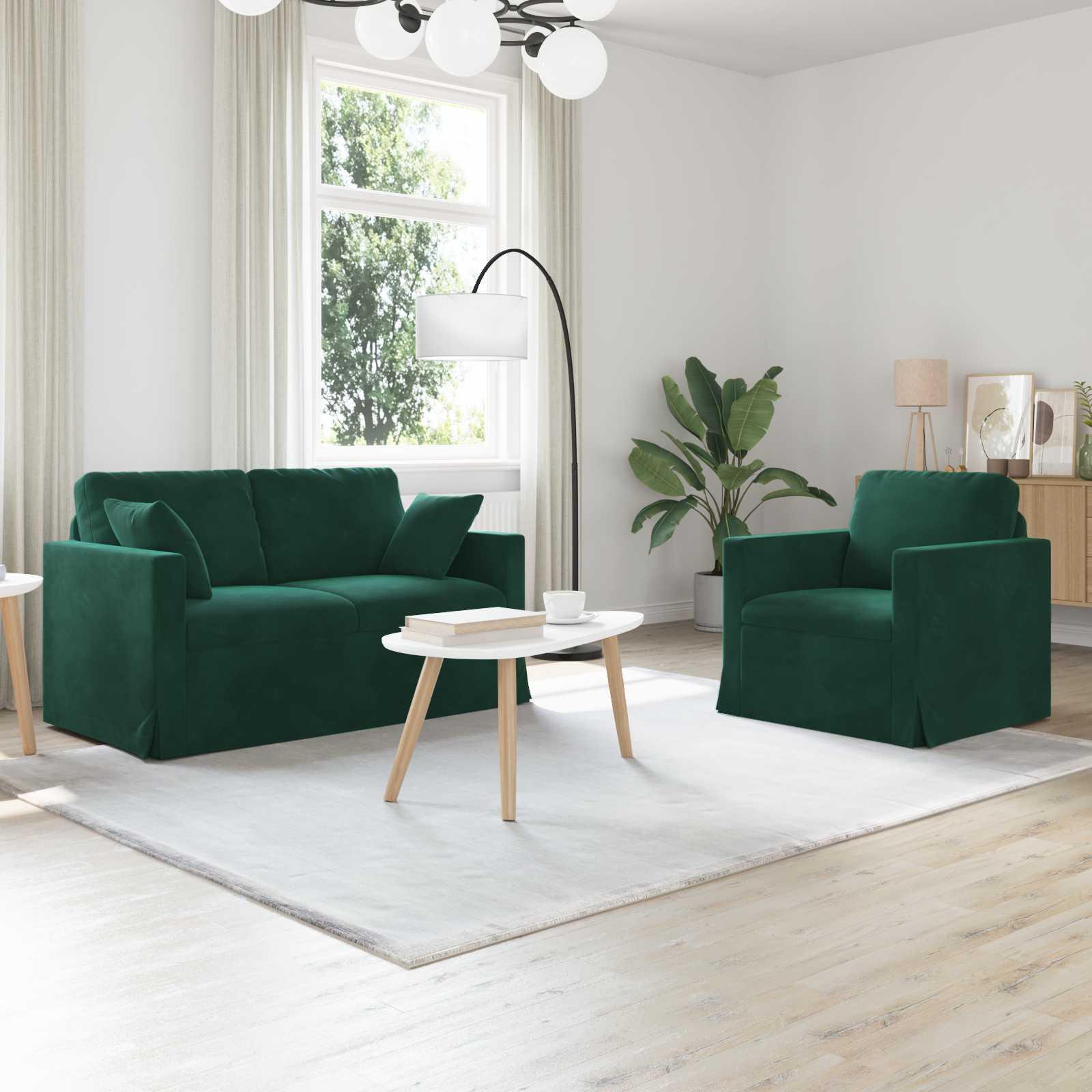 Sofa 2 stk Mørkegrøn