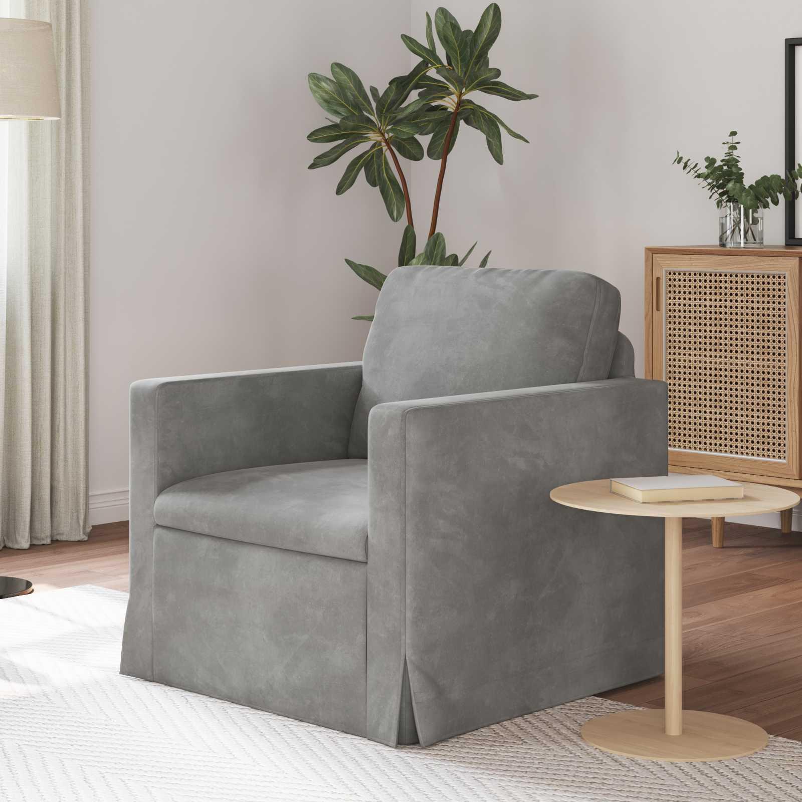 Sofa Lysegrå Samlede dimensioner: 78 x 78 x 80 cm (B x D x H)