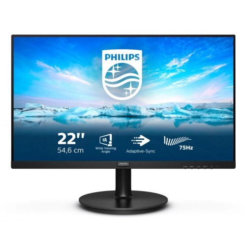 Philips V Line 222V8LA 21,5" Full HD VA skærm - 75 Hz, sort
