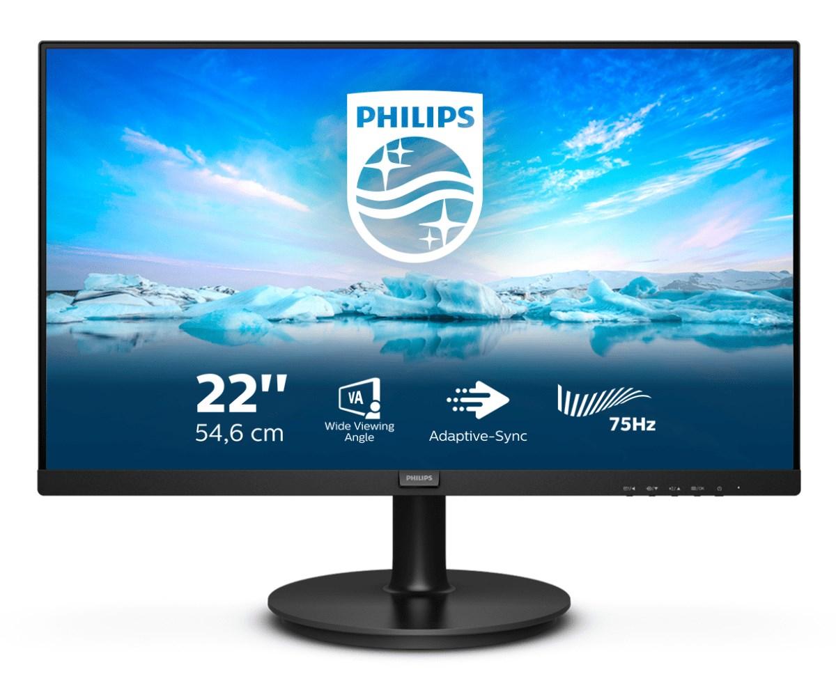 Philips V Line 222V8LA 21,5" Full HD VA skærm - 75 Hz, sort
