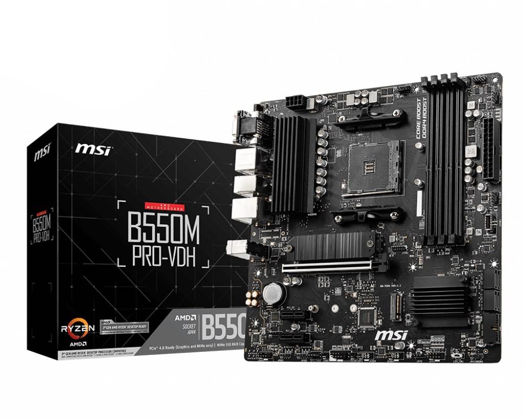 MSI B550M PRO-VDH - AMD B550, Socket AM4, micro ATX bundkort billede