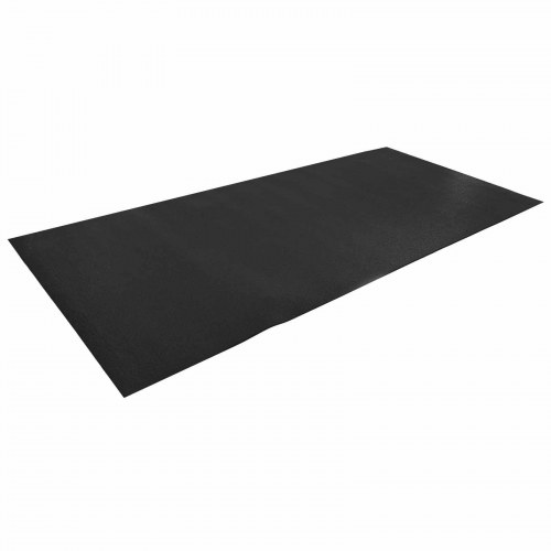 Beskyttelsesmåtte til træningsudstyr - sort 200 × 90 × 0,6 cm, høj densitet PVC