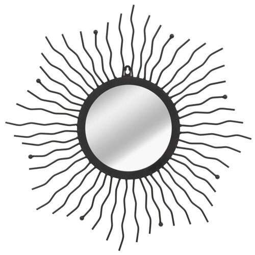 Vægspejl til haven Sunburst 60 cm sort