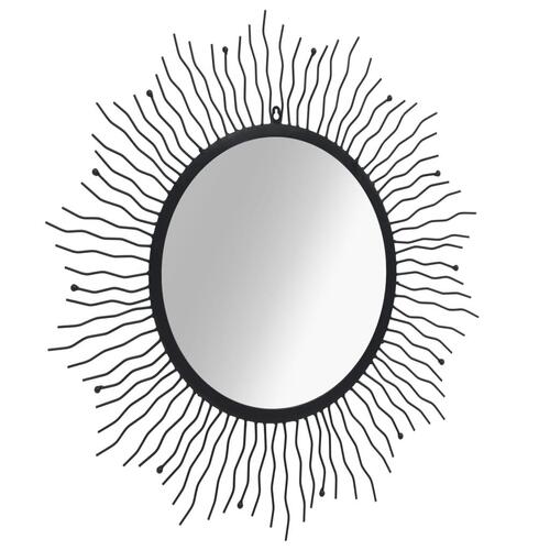 Vægspejl til haven Sunburst 80 cm sort