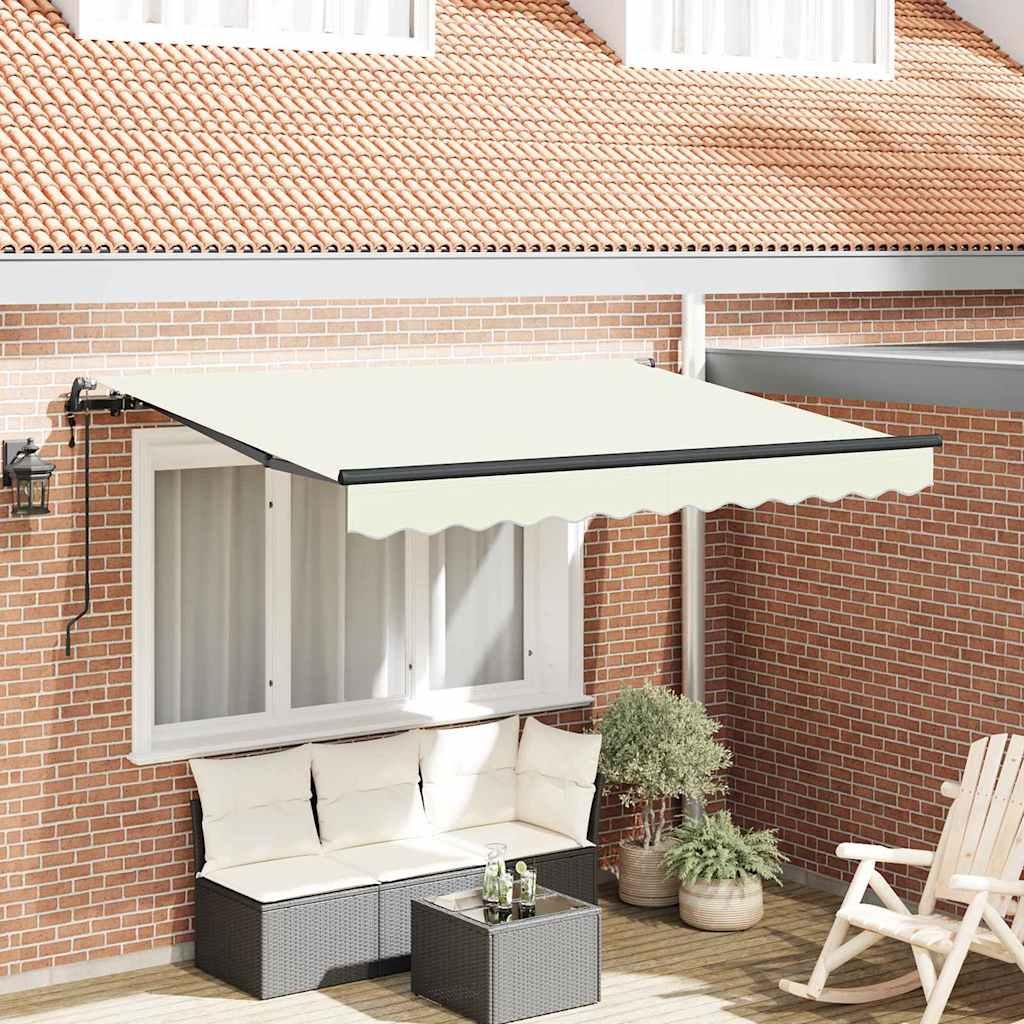 Utrækkelig Markise Creme 300 x 200 cm Stof