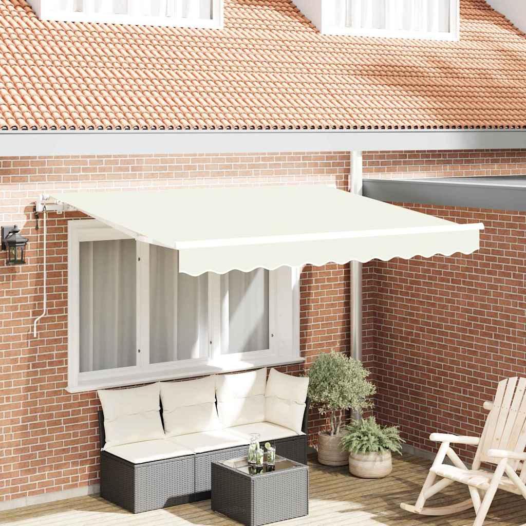 Utrækkelig Markise Creme 300 x 200 cm Stof