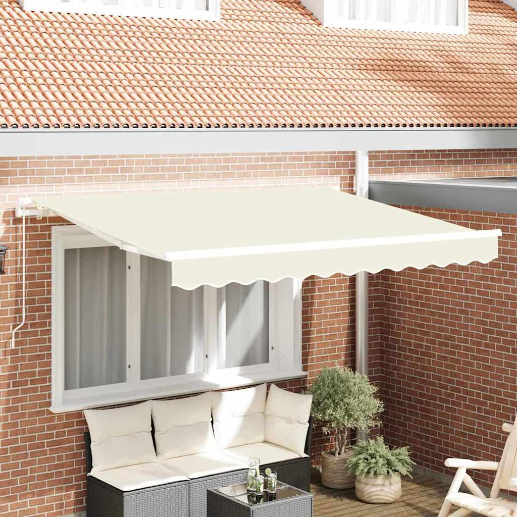 Utrækkelig Markise Creme 300 x 200 cm Stof