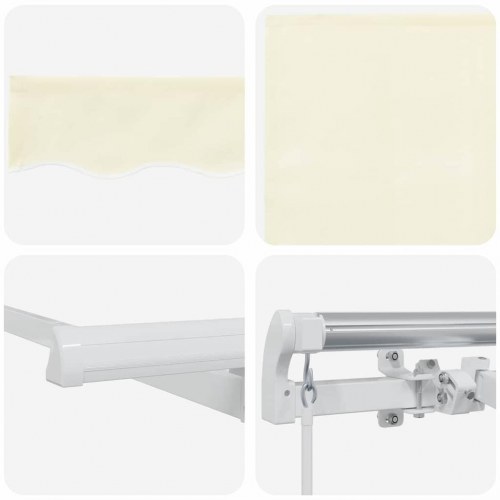Udtrækkelig markise - creme 300 × 200 cm i stof