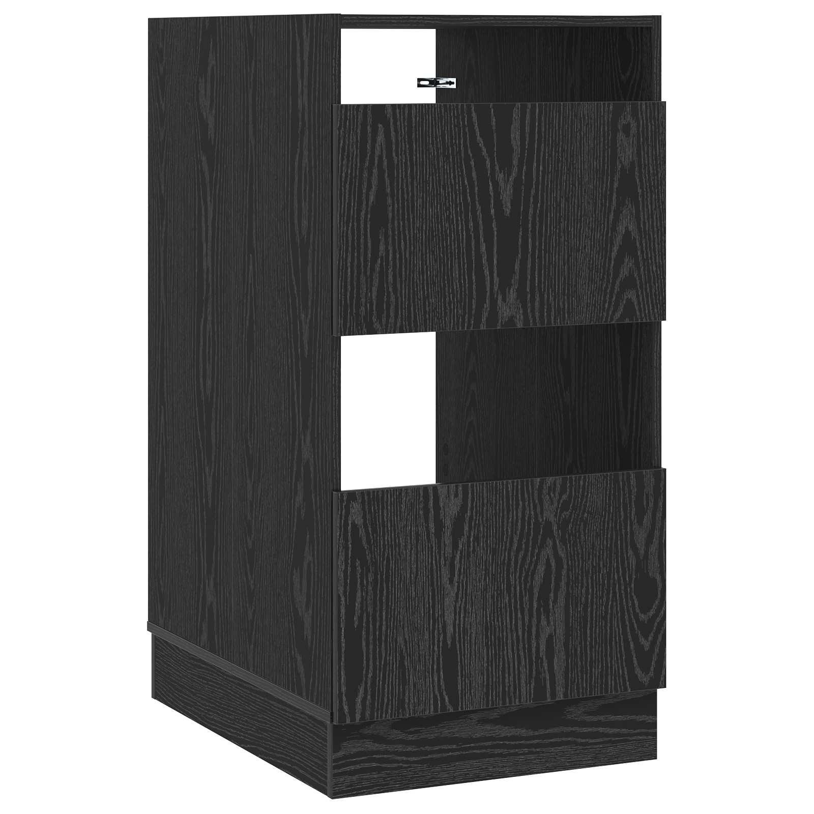 vidaXL Vaskeskab med dør Sort eg 50 x 68 x 102 cm Konstrueret træ