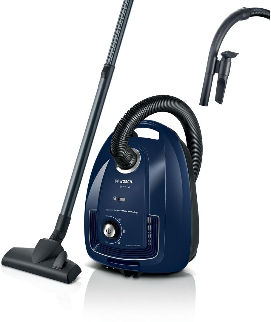 Bosch Serie 4 BGL38BU1 støvsuger med pose 600 W, teleskoprør, blå