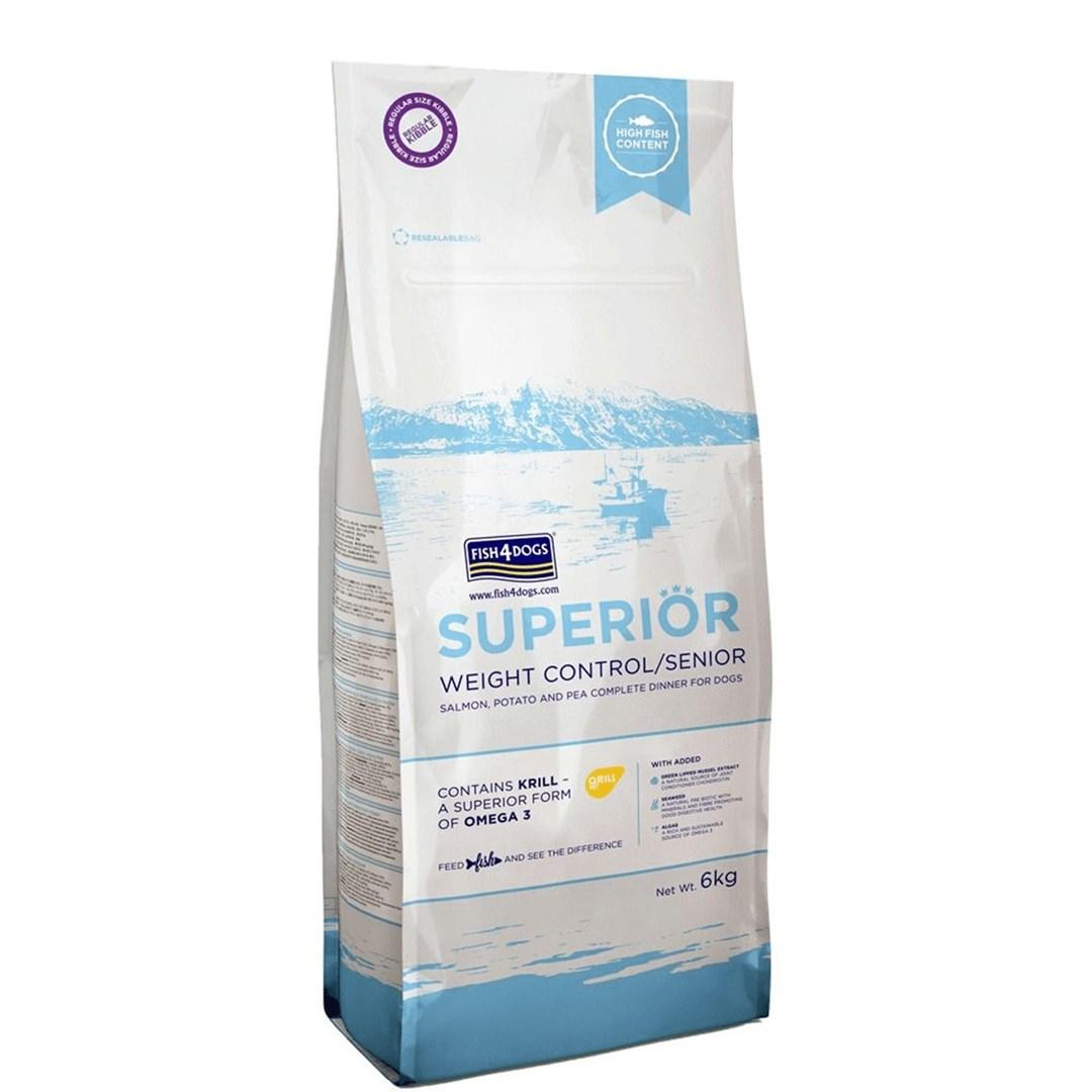 FISH4DOGS Superior Senior Laks – tørfoder til hunde, 6 kg