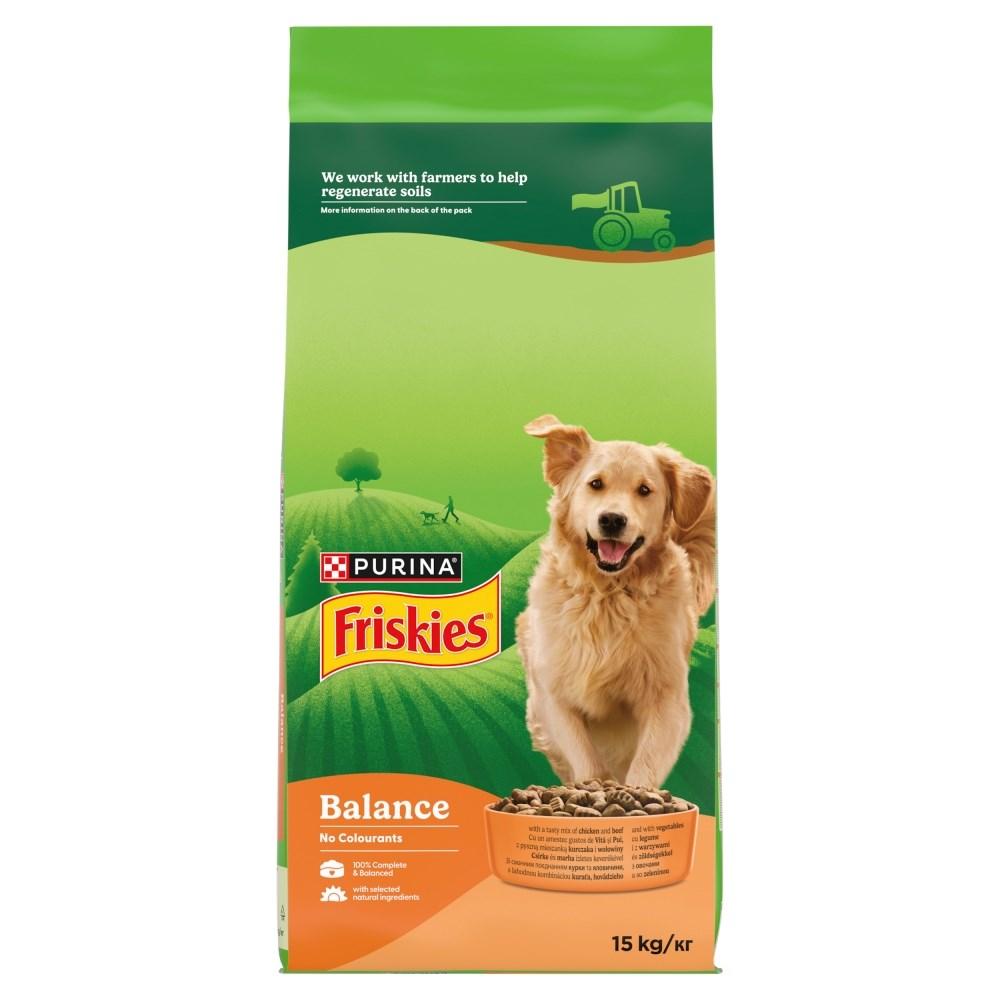 Purina Friskies Balance tørfoder til hund – kylling med oksekød og grøntsager, 15 kg
