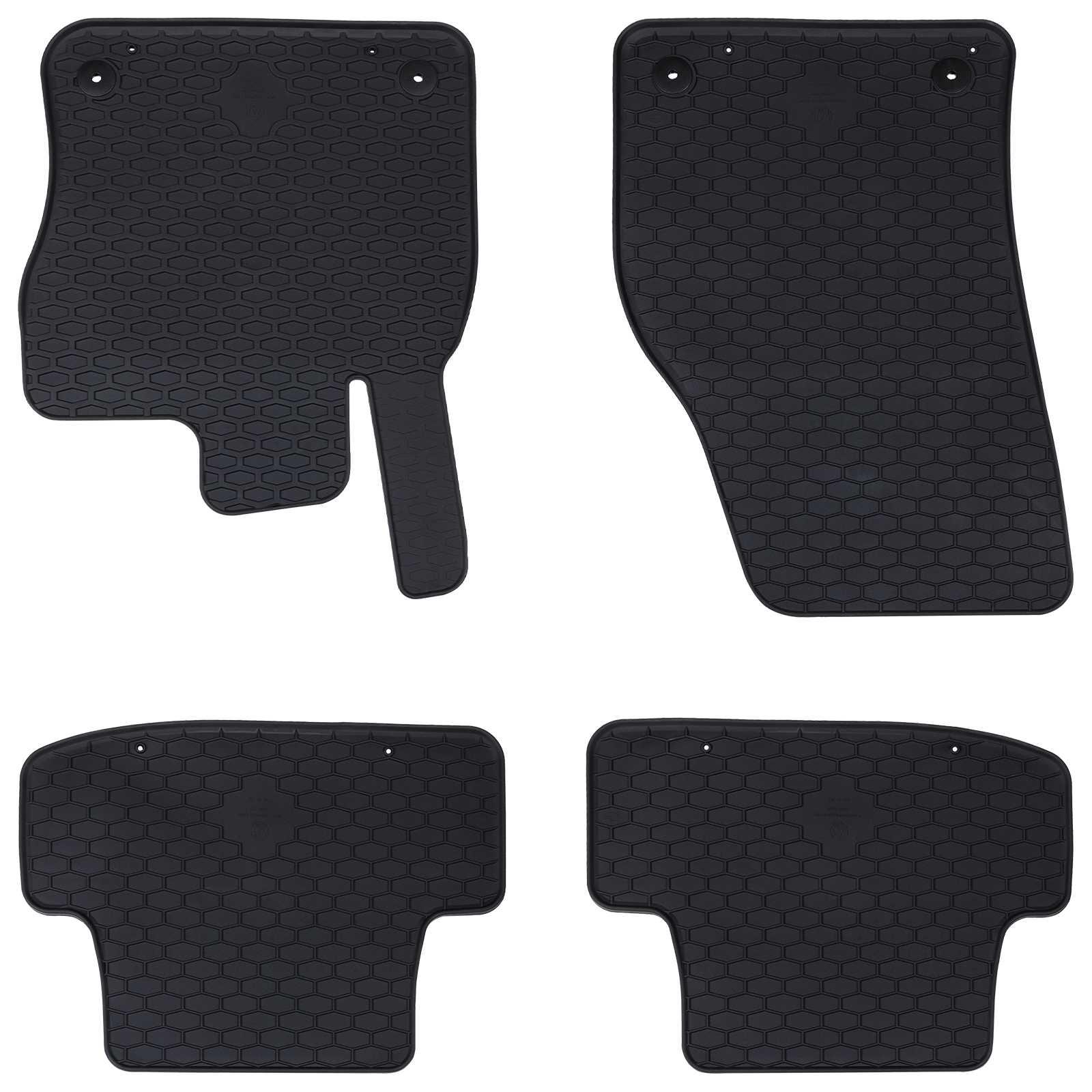 Bilmåtte 4 pcs Sort passer til AUDI Q2 2017 Gummi