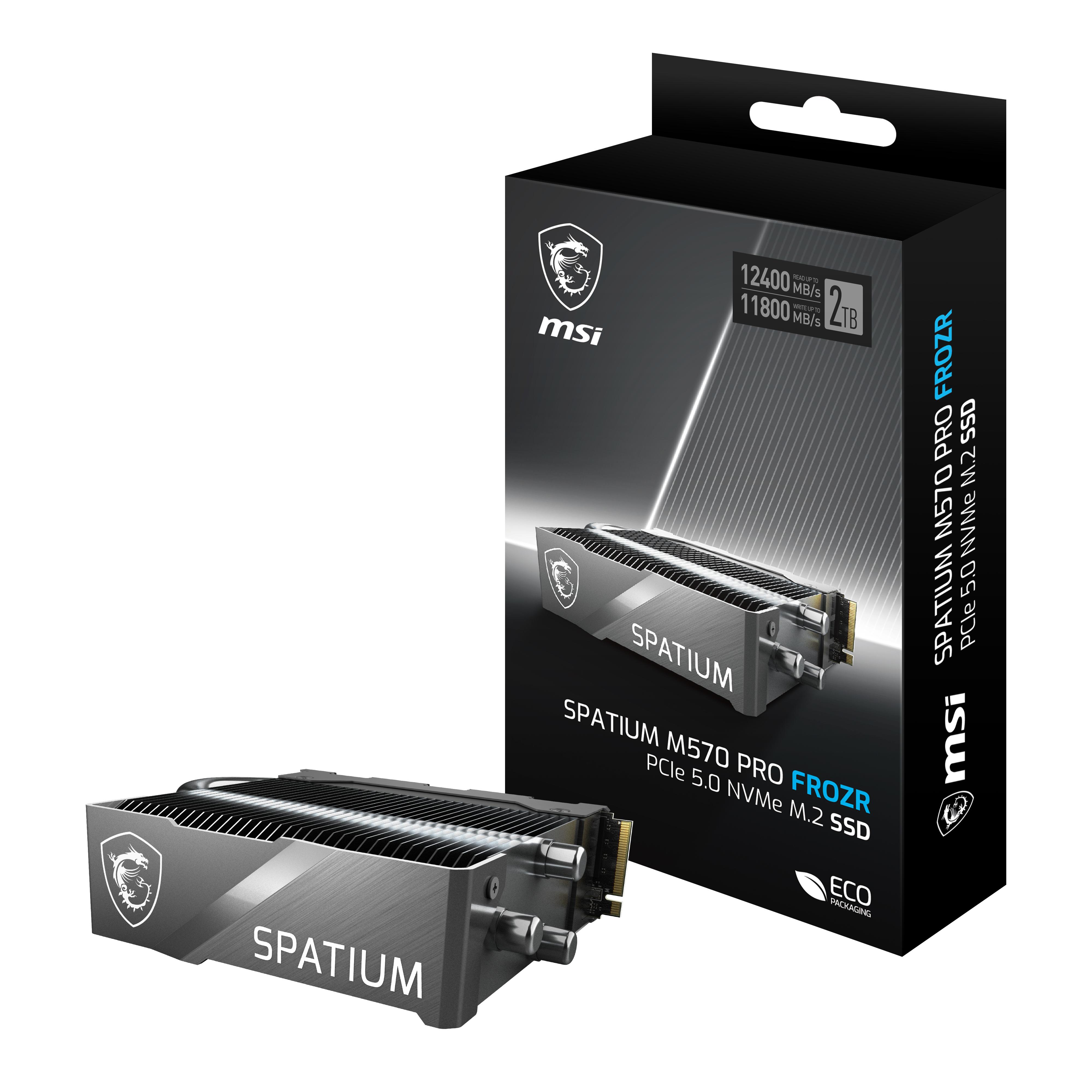 MSI Spatium M570 PRO FROZR 2TB – PCIe 5.0 NVMe M.2 SSD billede