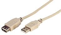 Goobay AA 300 LC USB forlængerkabel 3 m - grå billede