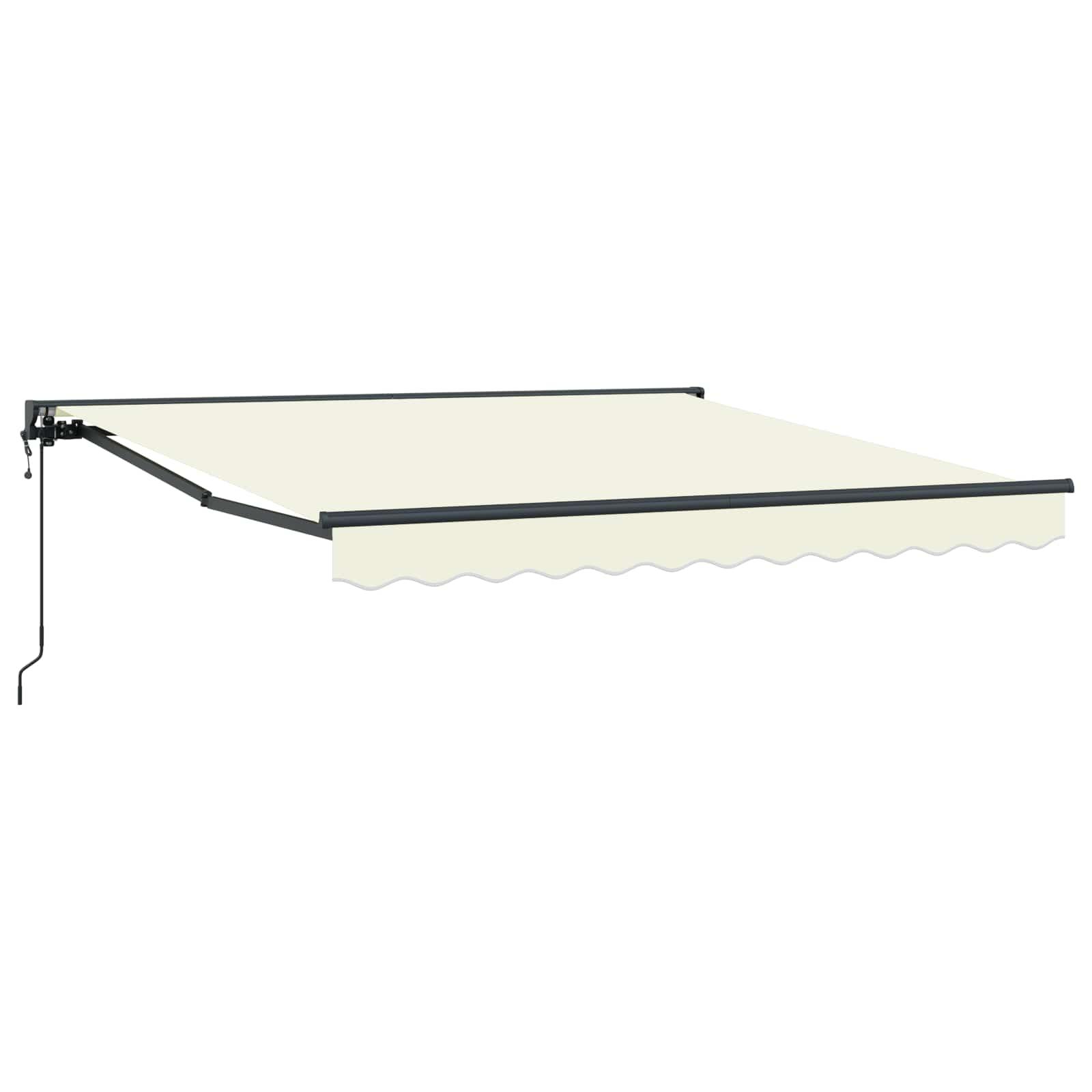 Utrækkelig Markise Creme 350 x 250 cm Polyester og metal