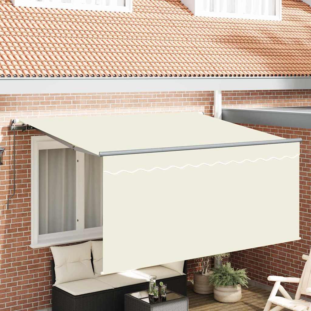 Utrækkelig Markise Creme 300 x 200 cm Polyester og Aluminium