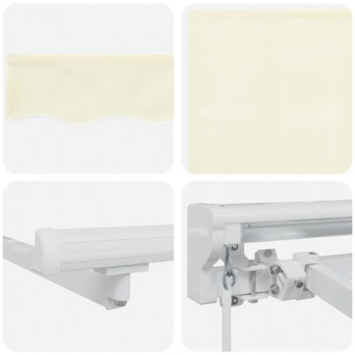 Utrækkelig Markise Creme 300 x 200 cm Stof