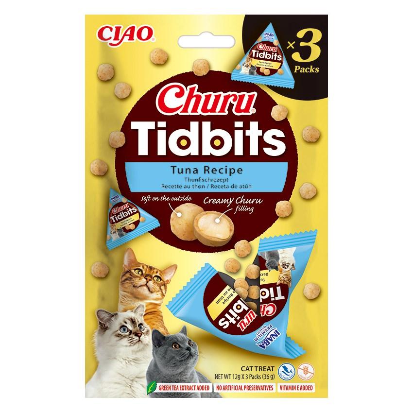 INABA Churu Tidbits Tun - kattegodbidder, 3×12 g billede
