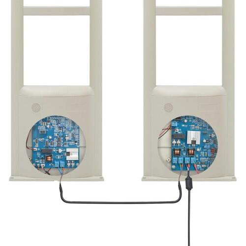 RF-antennesystem med alarmbrikker og alarmbrikfjernere 8,2 MHz hvid