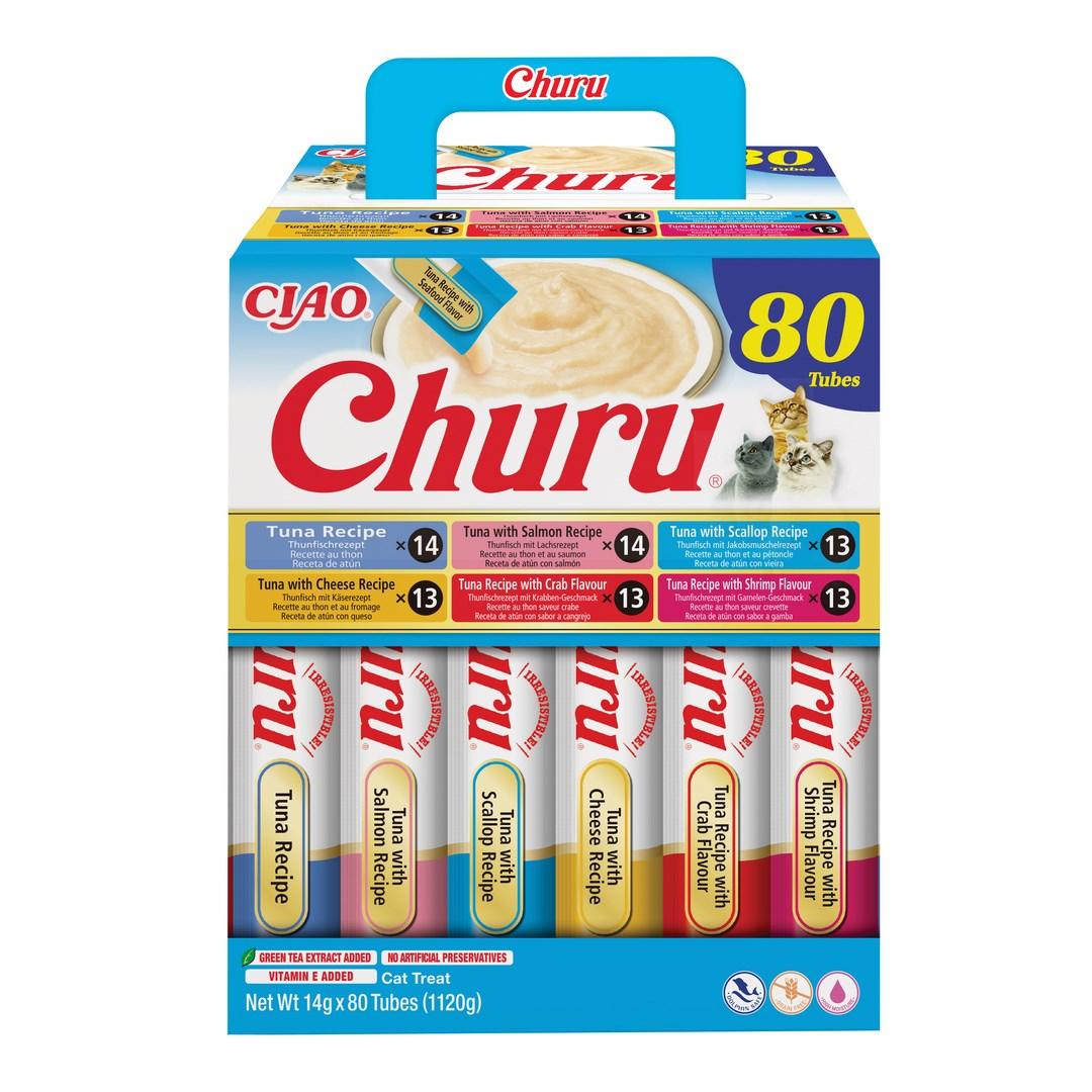 INABA Churu Tun-mix - kattegodbidder, 80 × 14 g