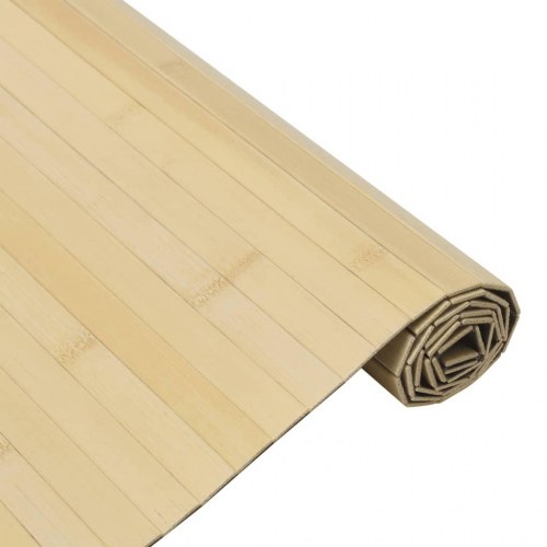 Bambustæppe 100 x 500 cm rektangulært - lys naturfarvet