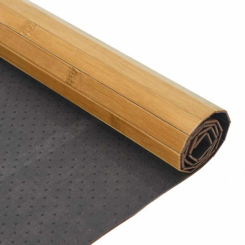 Gulvtæppe 100x500 cm rektangulær bambus naturfarvet