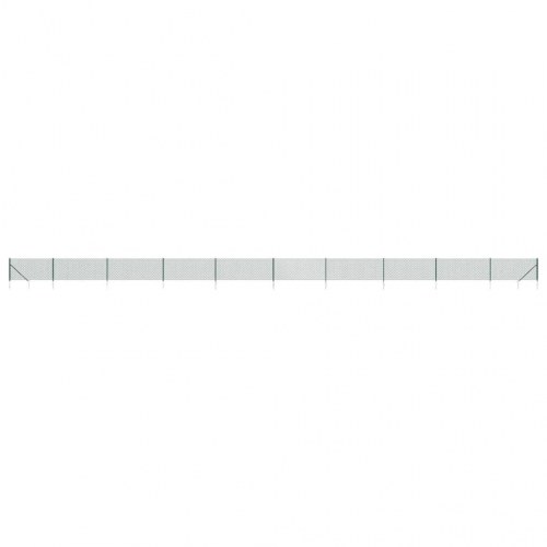 Trådhegn med jordspyd 1,1 × 25 m - grøn PVC-belagt stål
