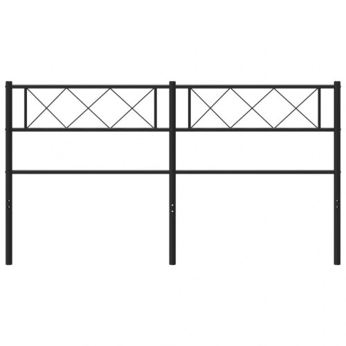Sengegavl i metal 120 cm - sort