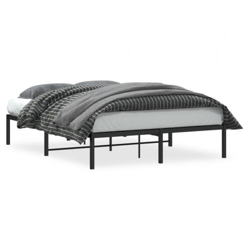Sengeramme 140 x 190 cm i metal - sort