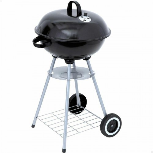 Kulgrill med låg 46 cm - Aktive kulgrill med hjul, sort