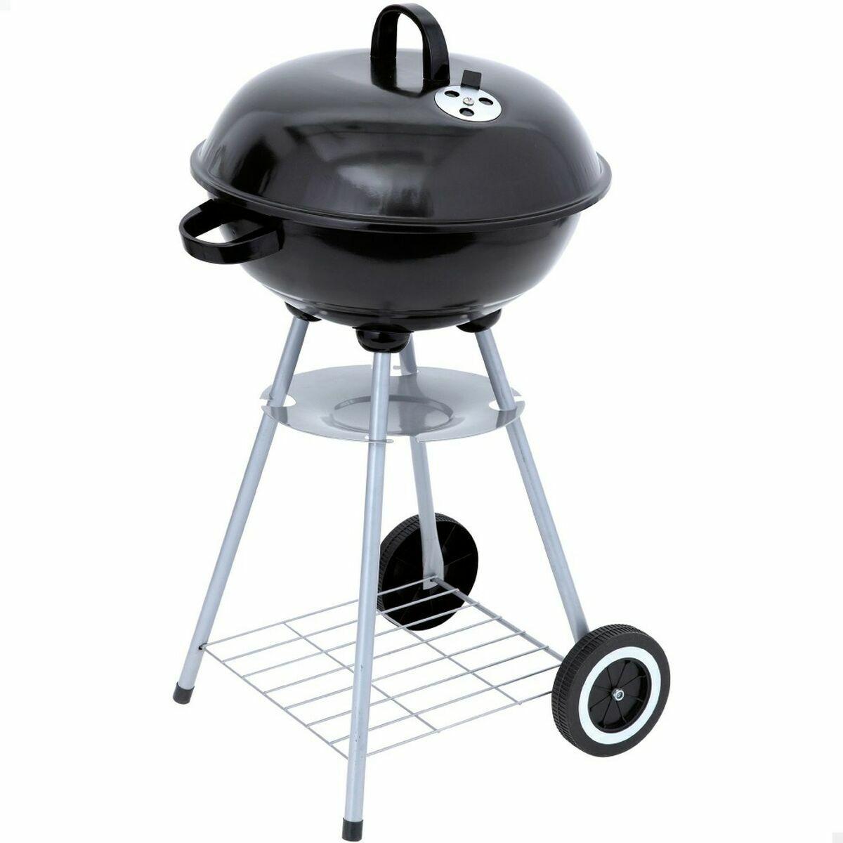 Kulgrill med låg 46 cm - Aktive kulgrill med hjul, sort