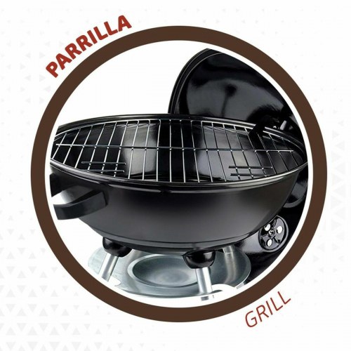Kulgrill med låg 46 cm - Aktive kulgrill med hjul, sort