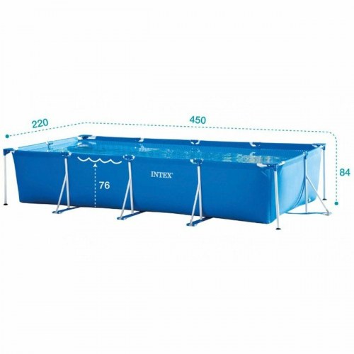 Intex Frame fritstående pool 450 × 220 × 84 cm - rektangulær, 7.127 l
