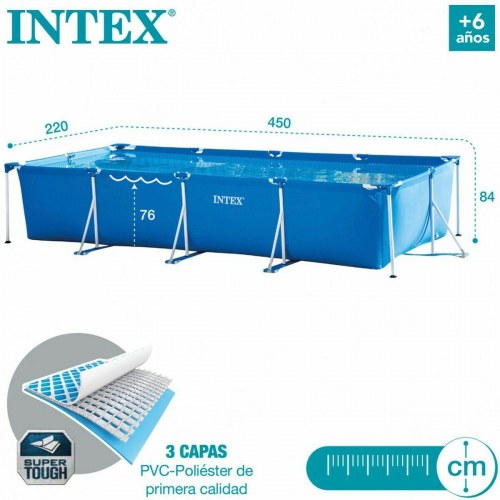 Intex Frame fritstående pool 450 × 220 × 84 cm - rektangulær, 7.127 l