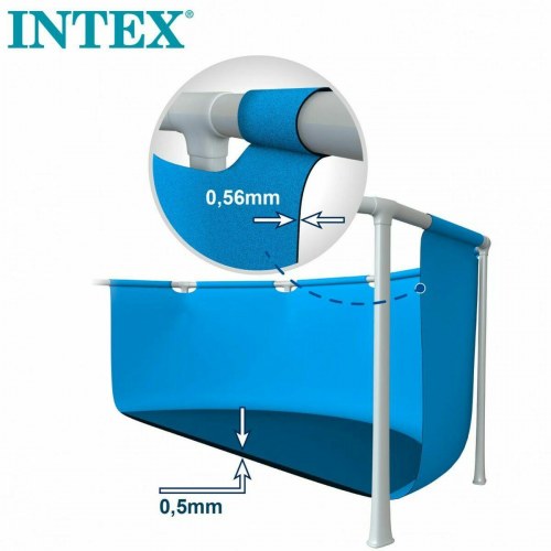 Intex Frame fritstående pool 450 × 220 × 84 cm - rektangulær, 7.127 l