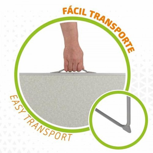 Aktive sammenklappeligt bord - hvidt sidebord i stål og MDF, 80 × 60 × 70 cm